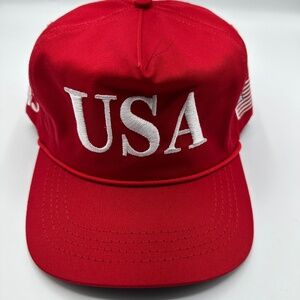Cali-Fame Trump Make America Great Again USA Logo Red Trucker Hat Cap One Size